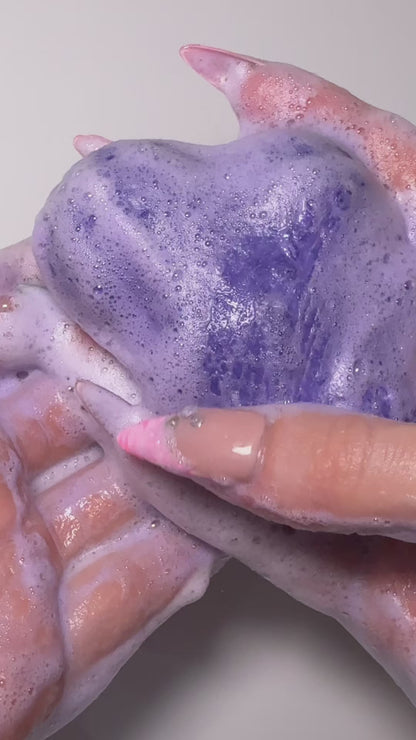 Shampoing solide violet
